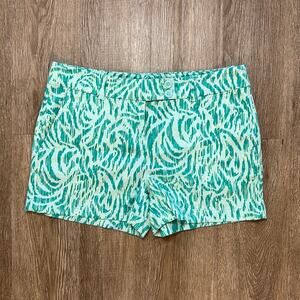 Vineyard Vines Zebra Print Dayboat Shorts Green Size 4 3.5" Inseam